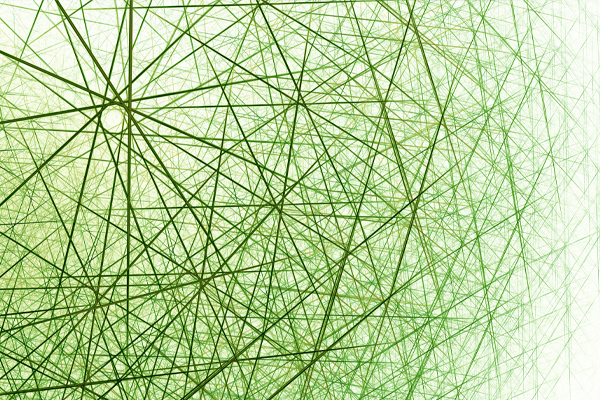 Interconnected green lines